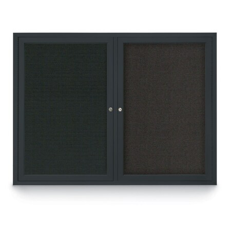 United Visual Products Corkboard, Surf/Gold, 60" X36" UV405-GOLD-SURF